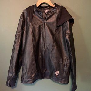 Large Black Pleather Overwatch Jacket- REAPER-